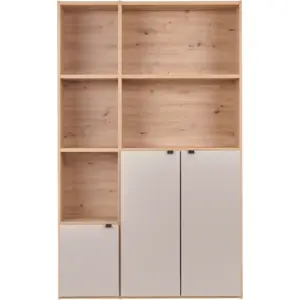 Bibliothèque 3 portes petite version Marlone CAMIF Bois pas cher