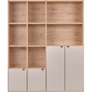 Bibliothèque 4 portes moyenne version Marlone CAMIF Bois pas cher
