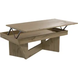 CAMIF Table basse relevable décor bois Gabriela Bois pas cher