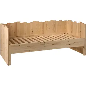 CAMIF Lit enfant pin massif avec tiroir de rangement en option Étretat Bois pas cher