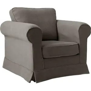 CAMIF Fauteuil tissu déhoussable Naxos   pas cher
