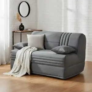 CAMIF Plaid en coton recyclé gris 130 x 160 cm pas cher