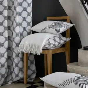 CAMIF Plaid nid d'abeille en coton ecru 130 x 160 cm