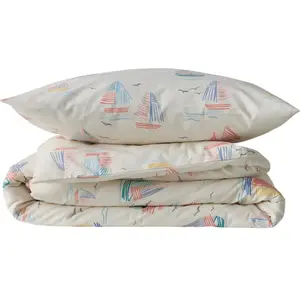 Parure de lit coton Maman les p'tits bateaux 140 x 200 cm Coton Bio