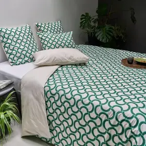 Parure de lit coton Jardin urbain CAMIF 260 x 240 cm Coton Bio