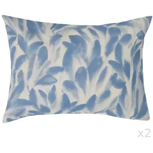 CAMIF Lot de 2 taies d'oreiller coton lin Plantain 50 x 70 cm Coton/Lin