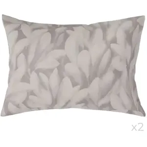 CAMIF Lot de 2 taies d'oreiller coton lin Plantain 50 x 70 cm Coton/Lin