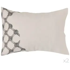 CAMIF Lot de 2 taies d'oreiller coton lin Grand Hôtel 50 x 70 cm Coton/Lin