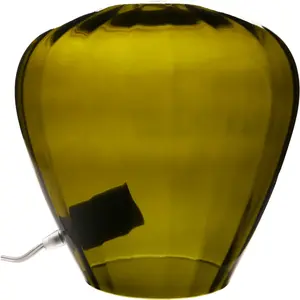 CAMIF Lampe à poser cloche en verre vert fumé Calypso Verre pas cher