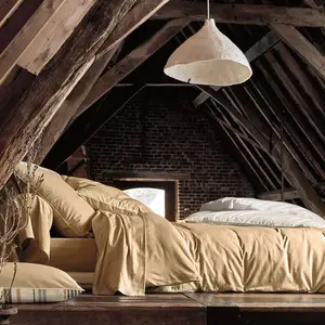 Housse de couette coton bio et recyclé Ressources BLANC DES VOSGES 140... pas cher