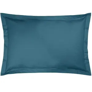 Taie d'oreiller coton bio Fil & Sens CAMIF--Bleu Minéral pas cher