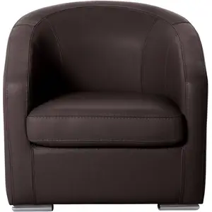 CAMIF Fauteuil cabriolet cuir Vittoria pas cher