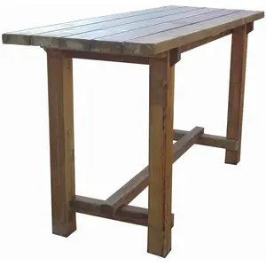 C.I.H.B. Table Haute Rectangulaire 200 x 75 cm en Bois Autoclave Bois pas cher