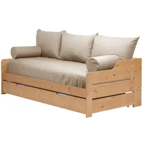 Ensemble housse et coussins pour lit gigogne recyclé Heva CAMIF pas cher