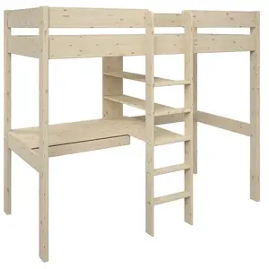 Camif Camif - Lit Mezzanine + Fauteuil Extensible Tim - Naturel pas cher