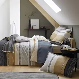 Parure de lit percale Marlow Acier TRADILINGE-260 x 240 cm- pas cher
