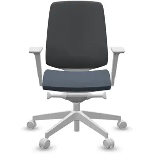 Fauteuil de bureau base grise et dossier résille Light Up 250SL PROFIM  Plastique pas cher