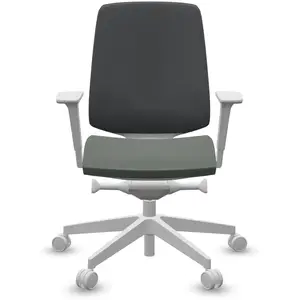 Fauteuil de bureau base grise et dossier résille Light Up 250SL PROFIM  Plastique pas cher