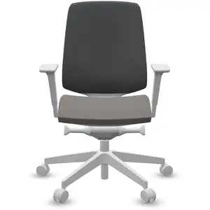 Fauteuil de bureau base grise et dossier résille Light Up 250SL PROFIM  Plastique pas cher