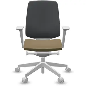 Fauteuil de bureau base grise et dossier résille Light Up 250SL PROFIM  PlastiqueVendu parcamif