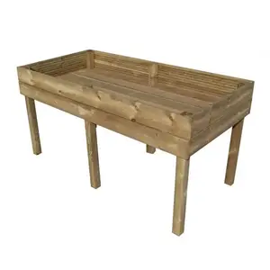 C.I.H.B. Table Potagère Rectangulaire 320 L en Bois Autoclave  Bois pas cher
