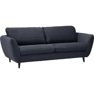 CAMIF Canapé convertible 3 places en tissu bleu marine pas cher