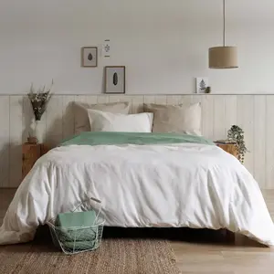 Comparateur de prix : Drap plat coton lin Valentine CAMIF 270 x 300 cm Coton/Lin