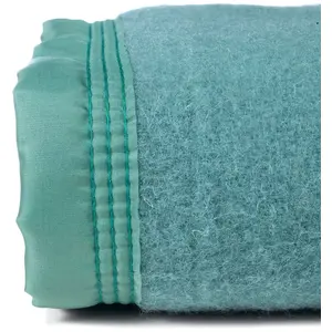 Couverture laine Woolmark Champagny OURSON 240 x 260 cm Laine vierge