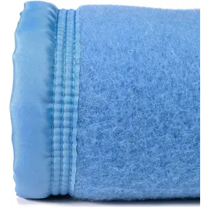 Couverture laine Woolmark Champagny OURSON 240 x 260 cm Laine vierge