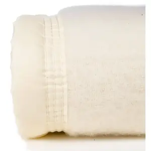 Couverture laine Woolmark Champagny OURSON 220 x 240 cm Laine vierge