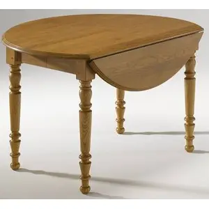 CAMIF Table ronde à volets Ø 115 Léonnie, chêne Bois pas cher