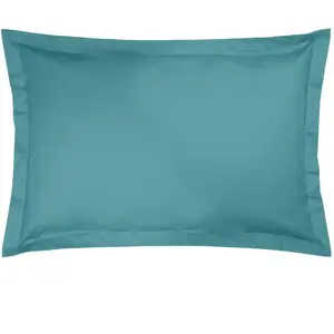Taie d'oreiller coton bio Fil & Sens CAMIF--Bleu Lagon pas cher