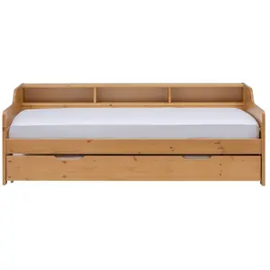 Camif Lit gigogne en bois massif vernis 90 x 200 cm pas cher