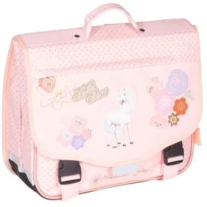 KID'ABORD Cartable 38cm cheval BELLA SARA Romantic Rose paillettes pas cher