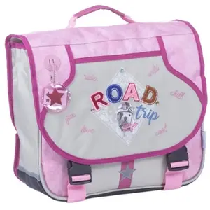Cartable - TEO JASMIN - Racing - 38 CM - Rose - Haut de Gamme - Enfant pas cher