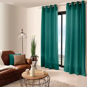 ED Enjoy Home Rideau Uni "Basic" 140 x 240 cm - 140x240cm - Vert emeraude pas cher