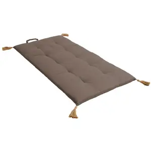 Futon repliable Panama avec pompons jute Vison 60 x120 cm - Enjoy Home pas cher