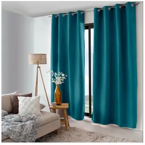 Comparateur de prix : ED Enjoy Home Rideau isolant thermique 8 oeillets - Bleu canard - 135x240cm