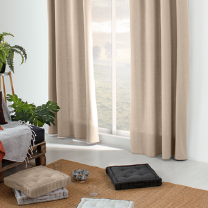 Home Maison Rideau d'ameublement en coton recyclé (135x240 cm - Naturel) pas cher