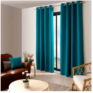 ED Enjoy Home Rideau occultant et isolant uni bleu canard - 140x240cm - Bleu canard pas cher
