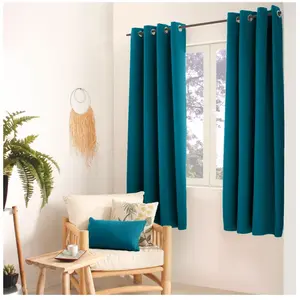 Comparateur de prix : ED Enjoy Home Rideau Occultant Court uni 140x180cm - 140x180cm - Bleu canard