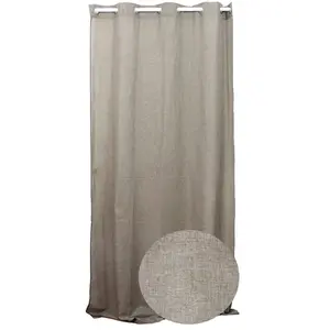 Rideau à oeillets natte 140 x 260 cm polyester coloris beige pas cher