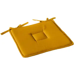 Enjoy Home, Galette De Chaise Plate, Terre Cuite, Carré 40x40cm, 100% Coton, Attache Par Nouettes, Idéal Pour Une Assise Confortable, Collection Panama