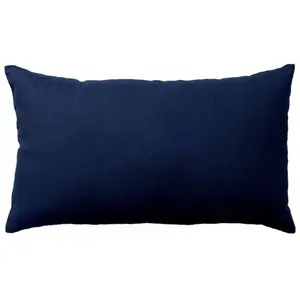 Homemaison - Coussin 30 x 50 cm lola 100% coton coloris bleu marine pas cher