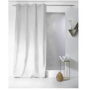 Homemaison - Rideau à oeillets 135 x 240 cm lola 100% coton coloris blanc pas cher