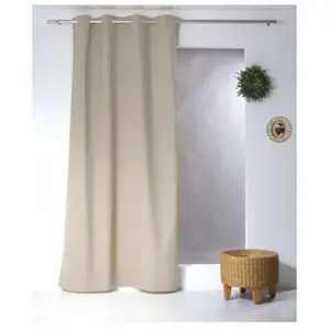 Rideau Tamisant en Pur Coton - HOME MAISON - Ecru - 135 x 240 cm pas cher