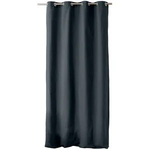 Enjoy Home Rideau uni 100% coton - 135x240cm - Gris anthracite pas cher