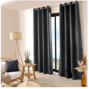 Homemaison - Rideau occultant floppy 140 x 240 cm coloris anthracite pas cher