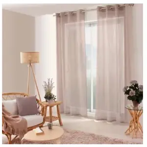 ED Enjoy Home Voilage filet à oeillets 140 x 240 cm JELLY coloris MARRON GLACE pas cher