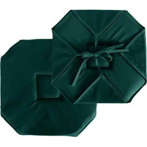 Comparateur de prix : ED ENJOY HOME Galette de chaise plate unie à  rabats et nouettes - vert fonc - 40 x 40 cm